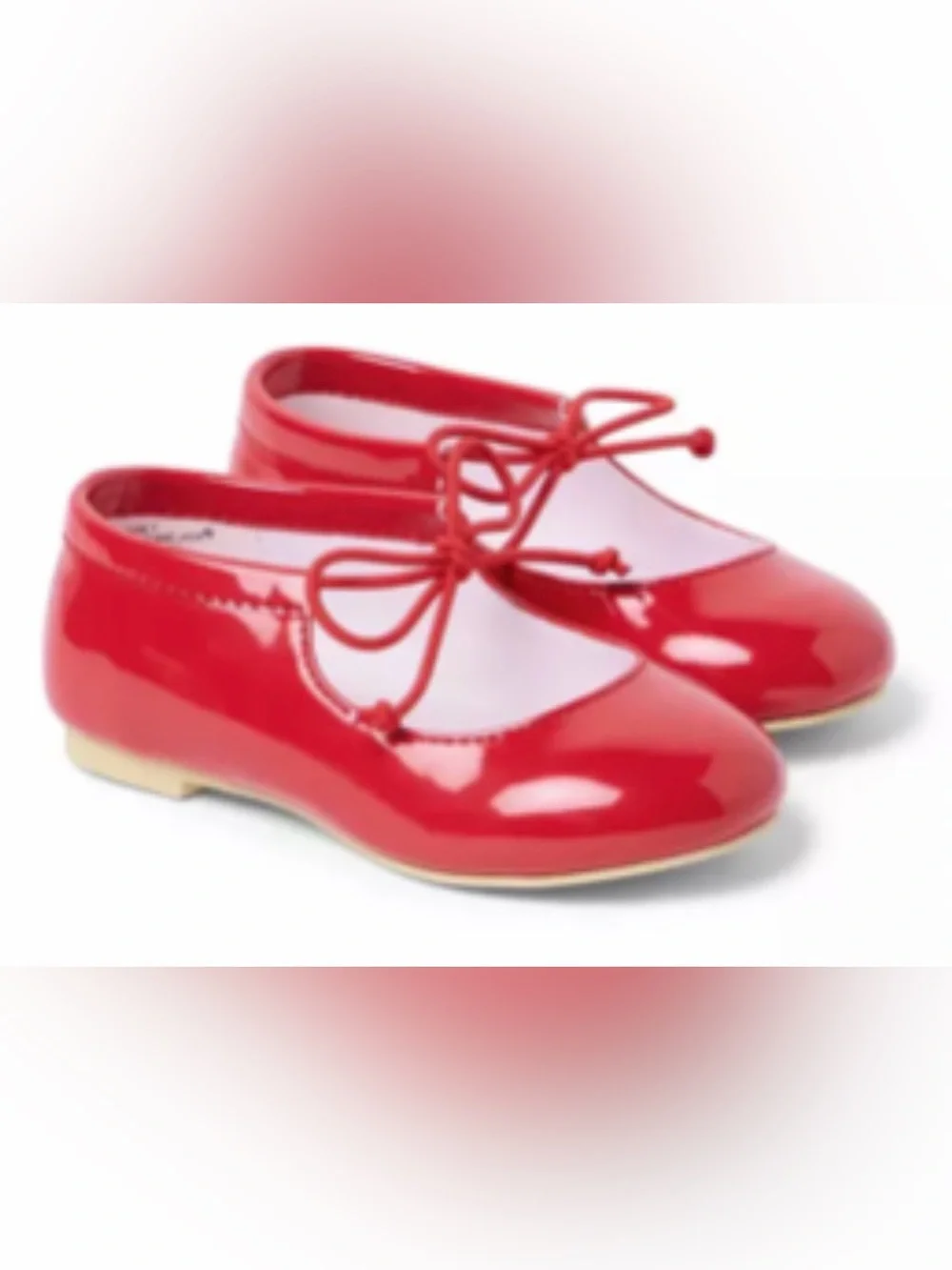 Janie and Jack girls Patent Bow Maraschino red ballet flat 13 NWT